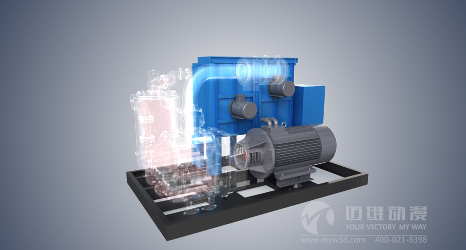 雙螺桿壓縮機(jī)三維動畫