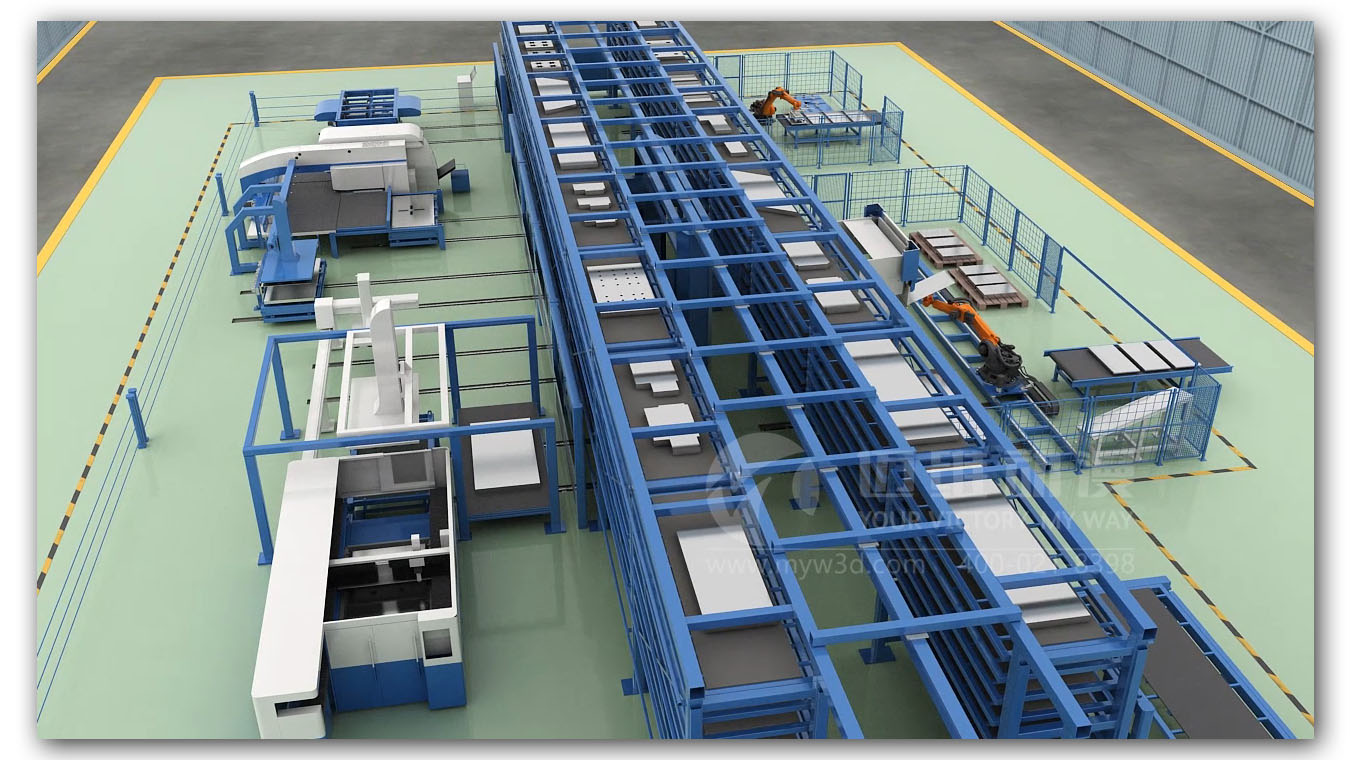 自動(dòng)化生產(chǎn)線三維動(dòng)畫(huà)