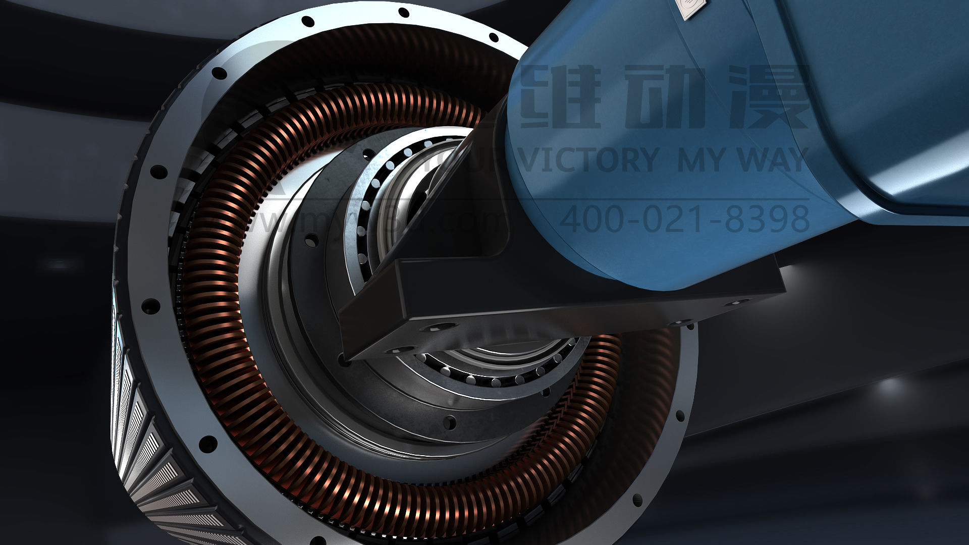 三維動畫演示新四達永磁同步電機的性能(圖2) 三維動畫演示新四達永磁同步電機的性能(圖2)