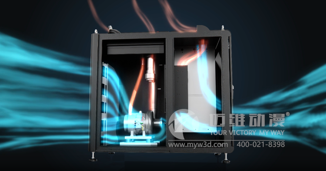 空氣懸浮高速離心鼓風(fēng)機(jī)三維動(dòng)畫展示(圖3)