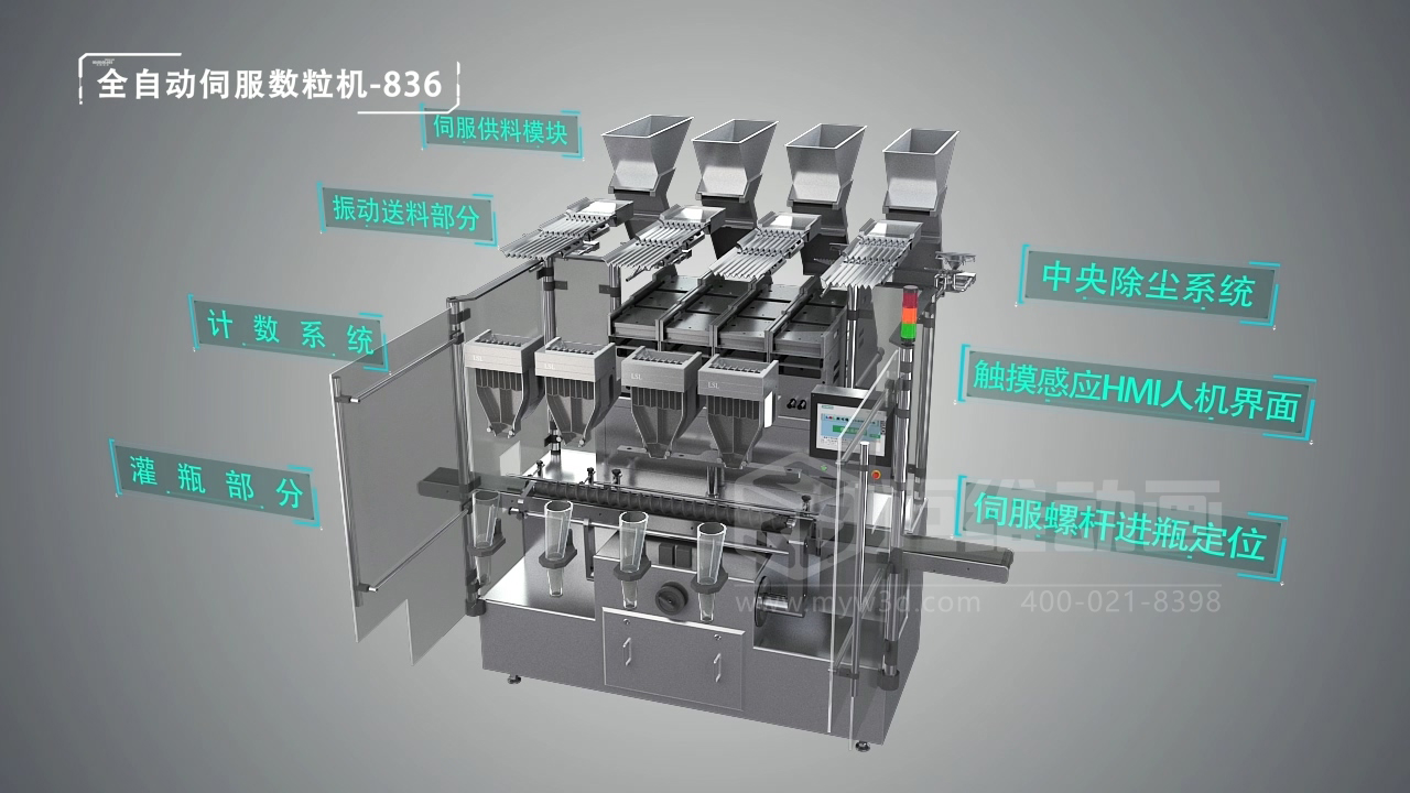 制藥包裝生產(chǎn)線三維動(dòng)畫展示(圖1)
