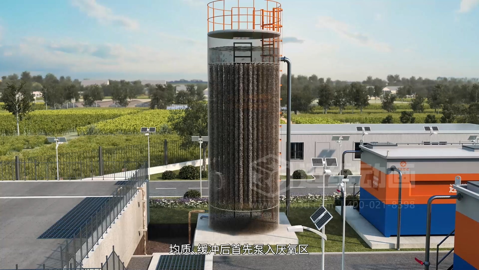 鄉(xiāng)鎮(zhèn)污水一體化處理工藝技術(shù)3D動(dòng)畫展示(圖2) 鄉(xiāng)鎮(zhèn)污水一體化處理工藝技術(shù)3D動(dòng)畫展示(圖2)