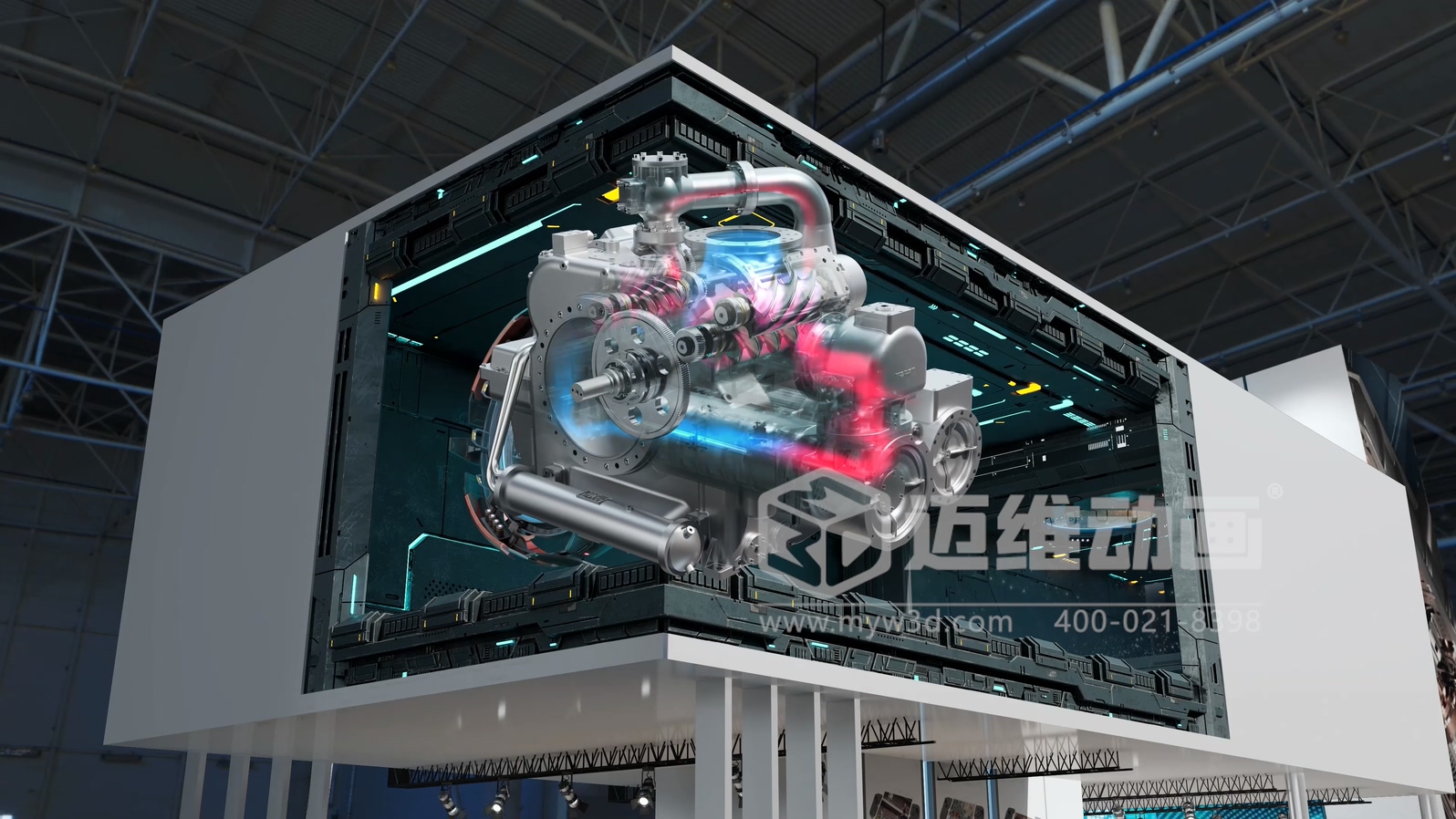 裸眼3D動(dòng)畫震撼來襲，開啟空壓機(jī)炸裂視覺之旅！(圖1)