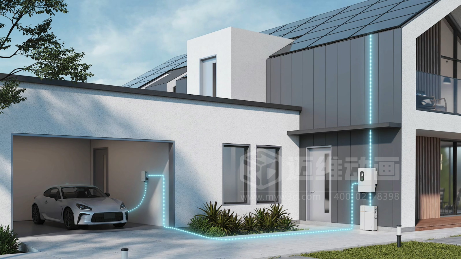 光伏儲能還能這樣「看」？三維動畫鏡頭下的儲能電池簇充放電過程(圖8)