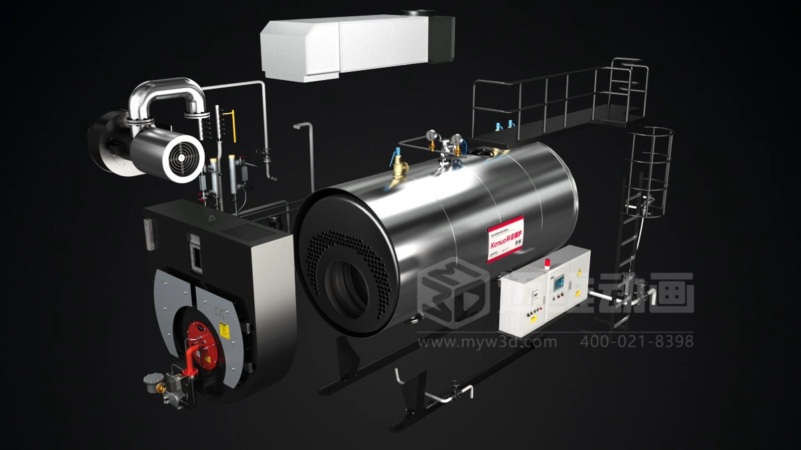 打破傳統(tǒng)展示壁壘！三維動畫「拆解」鍋爐，低成本實(shí)現(xiàn)高成果演示(圖5)