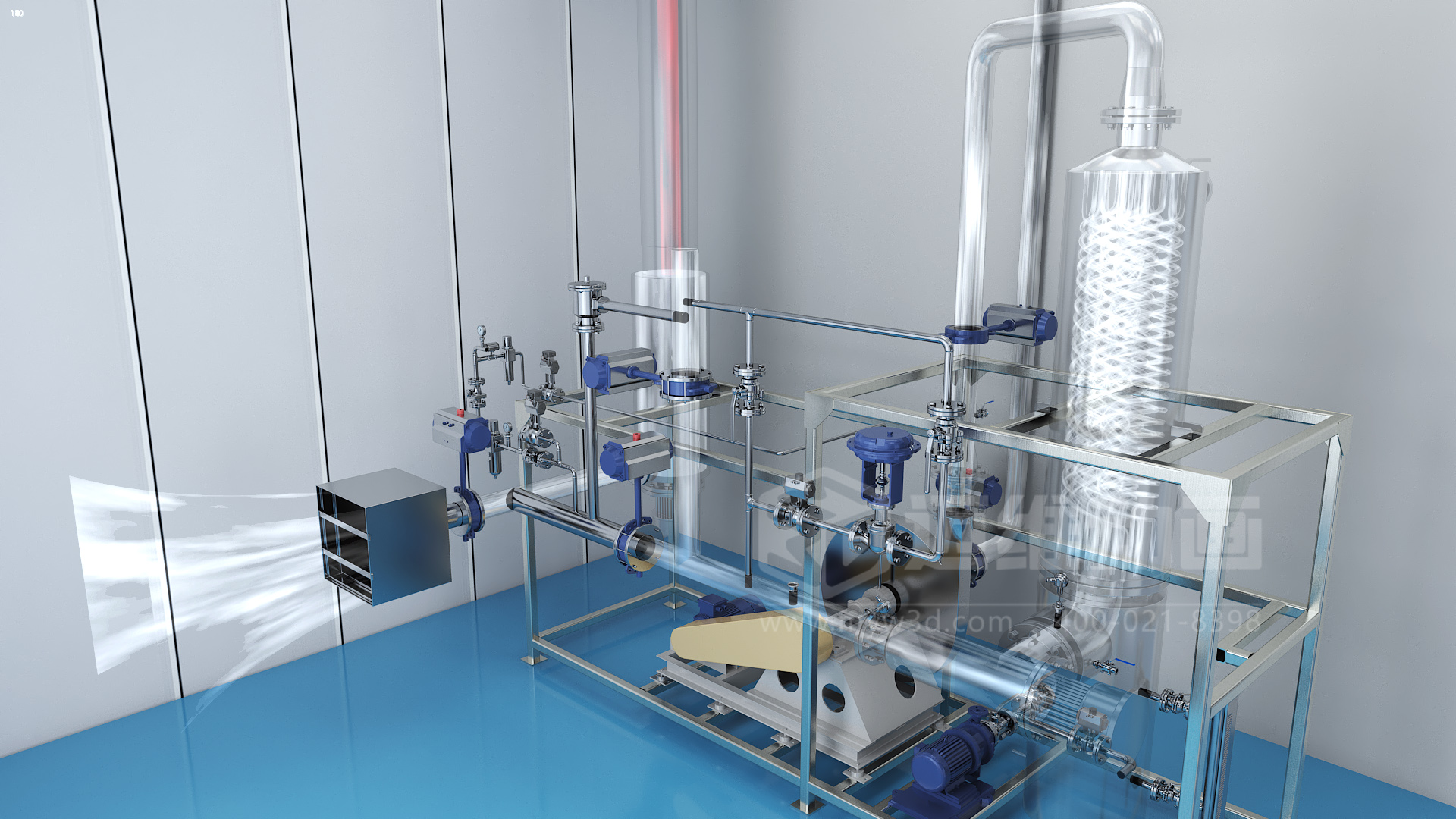 氮氣密閉循環(huán)型噴霧干燥機三維動畫(圖4)