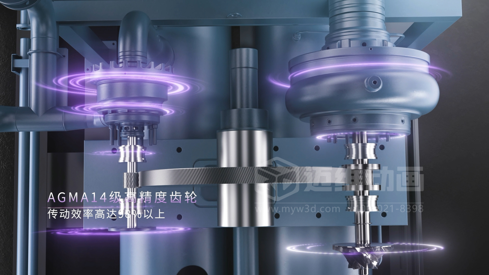 三維動畫賦能離心空壓機：破解技術展示難題，讓核心優(yōu)勢 ‘一目了然’(圖3)