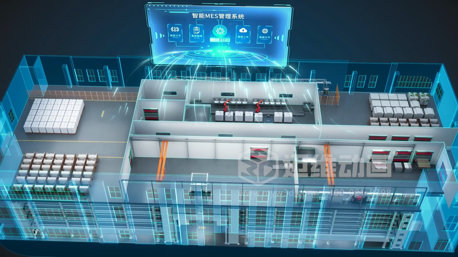 別再空想智慧工廠！工業(yè)自動化三維動畫帶您看透每一個運轉(zhuǎn)細節(jié)(圖1)