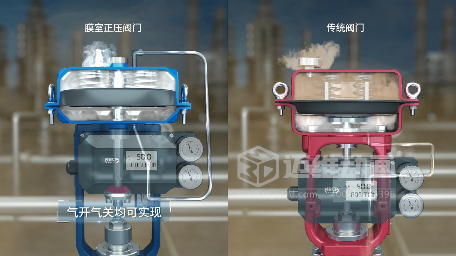 閥門工作原理太復雜？三維動畫動態(tài)演示讓客戶一看就懂！(圖1)