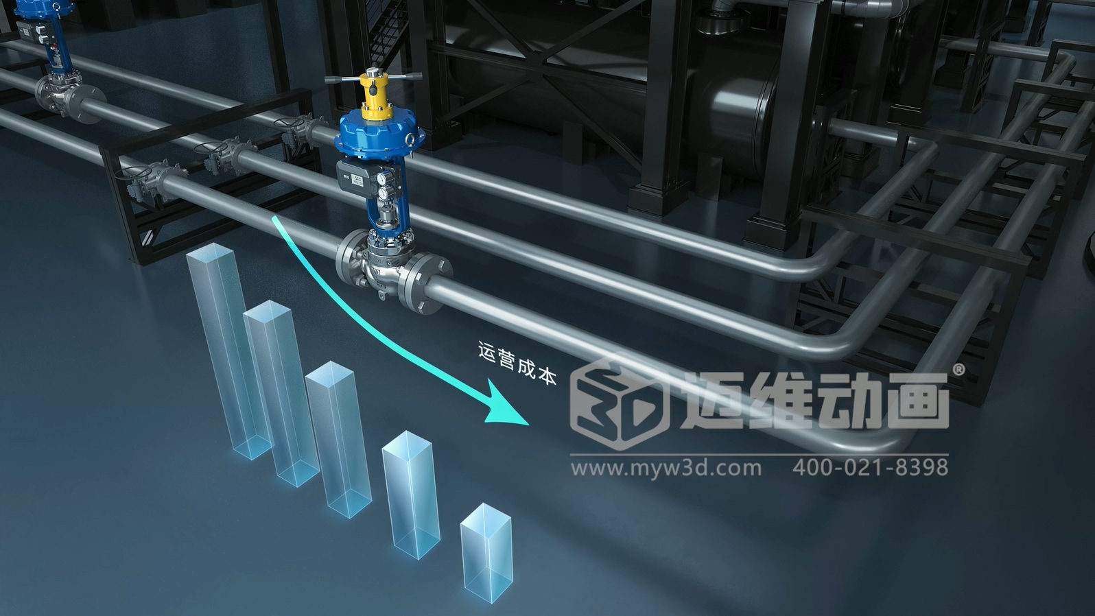 閥門工作原理太復雜？三維動畫動態(tài)演示讓客戶一看就懂！(圖4)