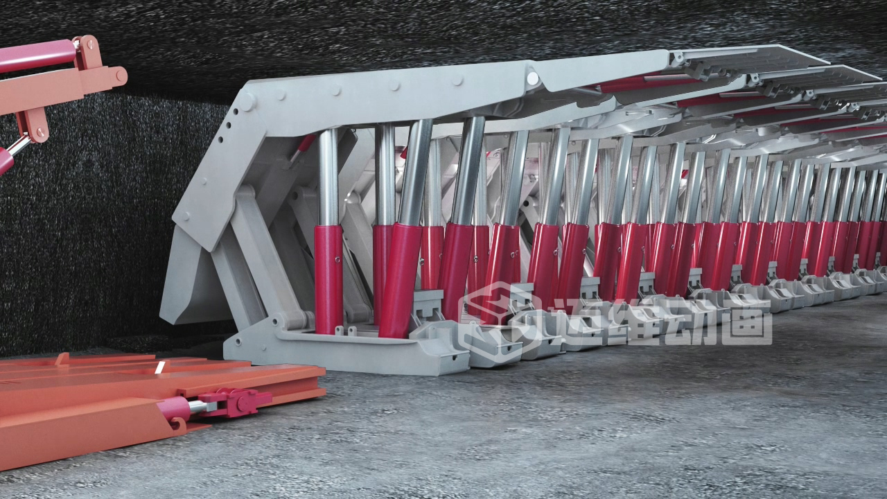 煤礦井下支架拆裝難題？三維動(dòng)畫全解析！礦山機(jī)械可視化方案讓工業(yè)流程 “透明化”(圖1)