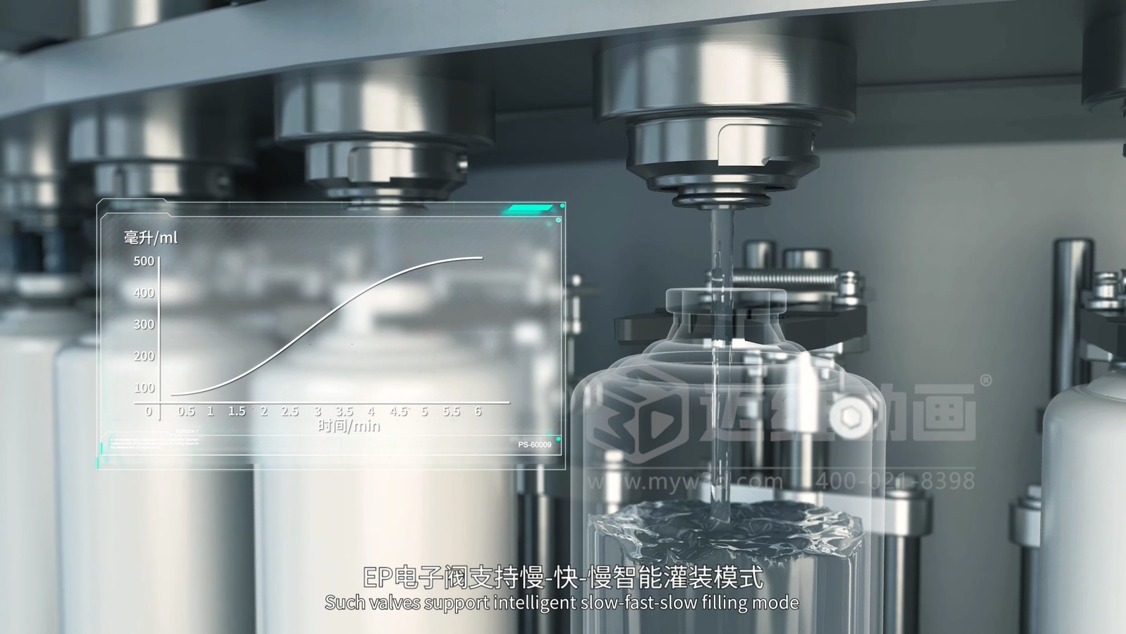 灌裝機(jī)生產(chǎn)線三維動(dòng)畫(圖5) 灌裝機(jī)生產(chǎn)線三維動(dòng)畫(圖5)