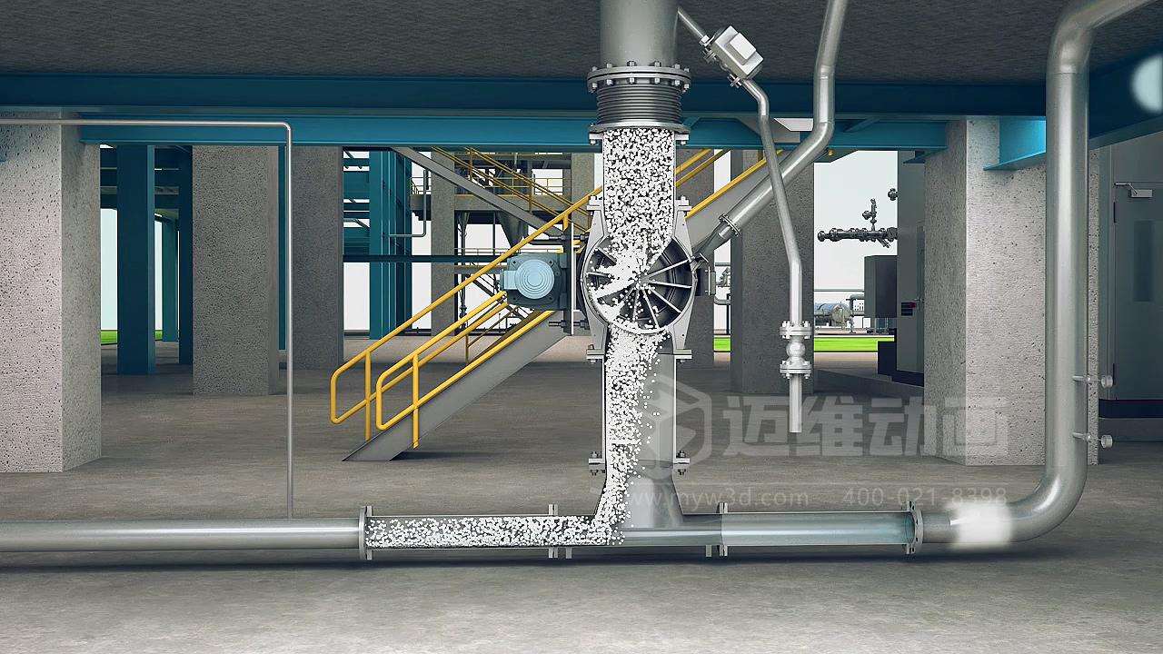 粉粒體物料處理系統(tǒng)三維動(dòng)畫(圖4)