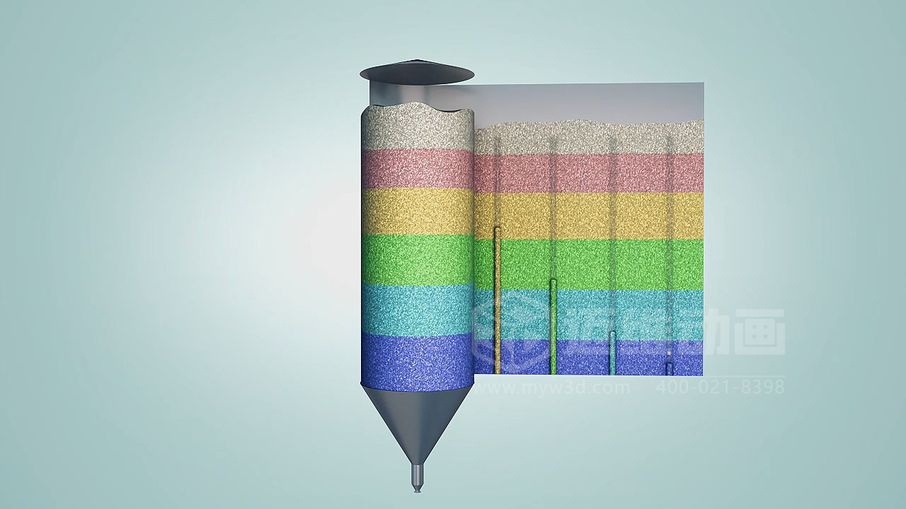 粉粒體物料處理系統(tǒng)三維動(dòng)畫(圖6)