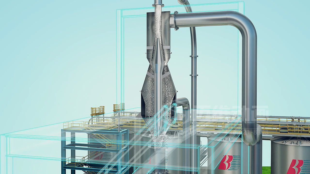 粉粒體物料處理系統(tǒng)三維動(dòng)畫(圖10)