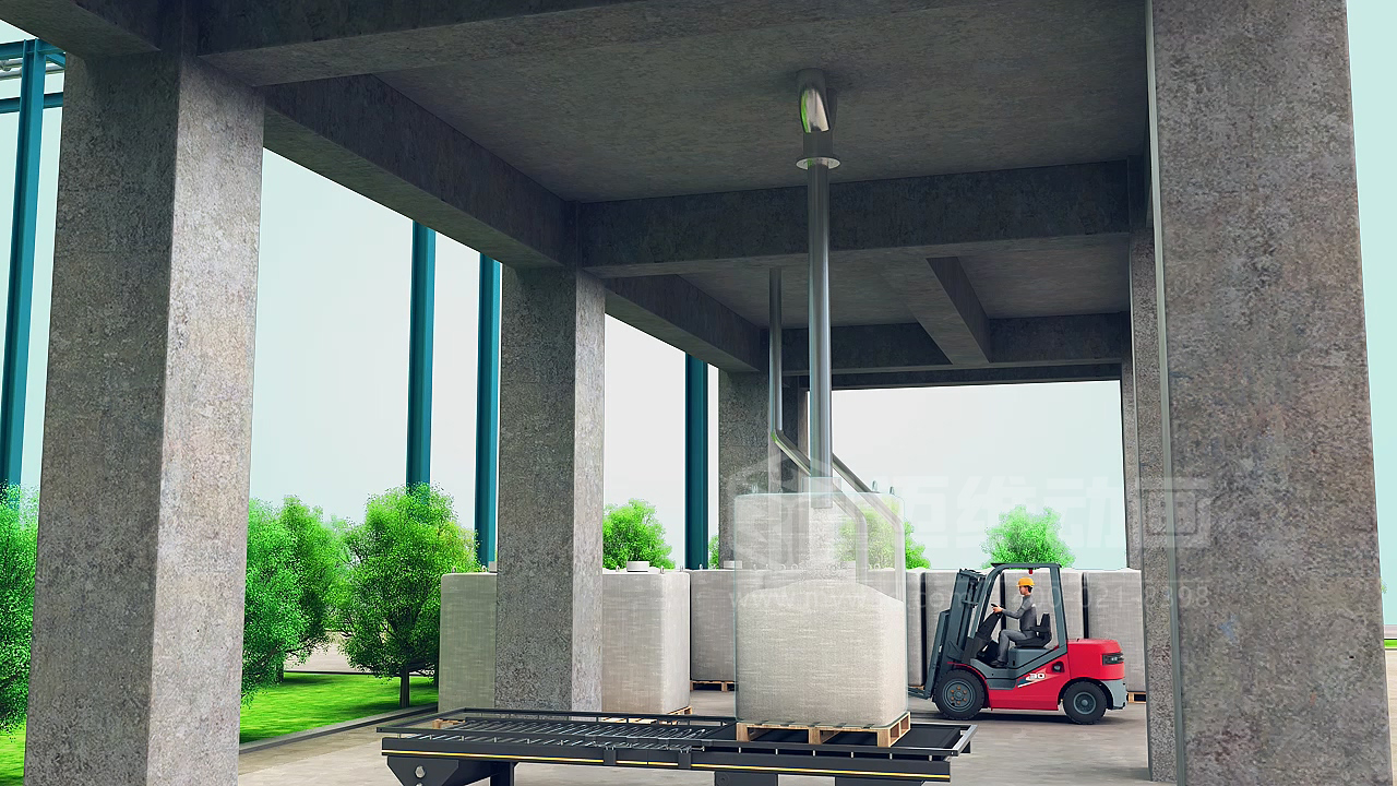 粉粒體物料處理系統(tǒng)三維動(dòng)畫(圖11)