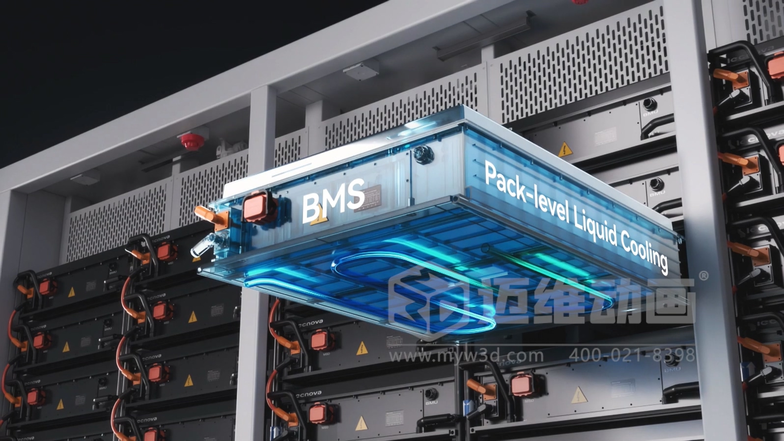 一體式液冷儲能集裝箱三維動畫(圖3)
