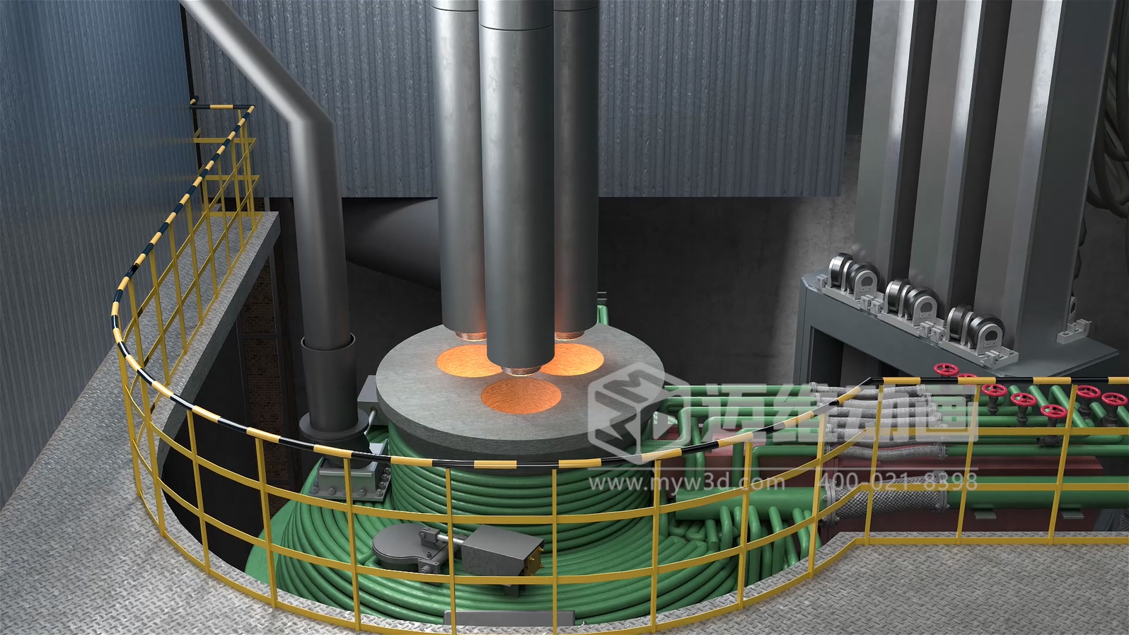 鋼包爐外精煉生產(chǎn)工藝流程三維動(dòng)畫展示(圖7)