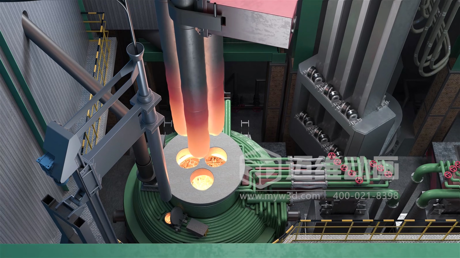 能源裝備可視化利器！工業(yè)生產(chǎn)線三維動(dòng)畫讓鋼包爐外精煉工藝流程一目了然，專業(yè)、吸睛、又易懂(圖3)