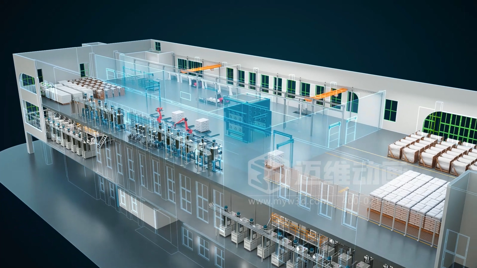 智能制造浪潮下，車(chē)膜工業(yè)自動(dòng)化生產(chǎn)線(xiàn)三維動(dòng)畫(huà) —— 邁維動(dòng)畫(huà)打造可視化營(yíng)銷(xiāo)新利器(圖1)