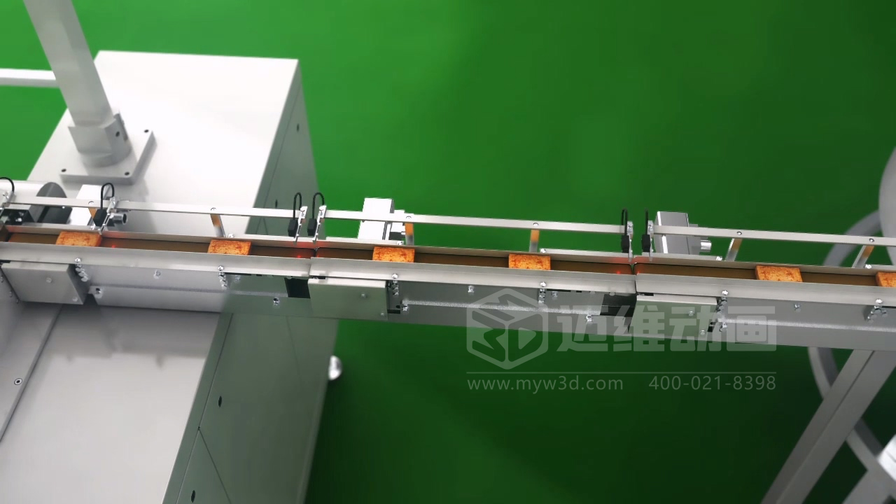 豆干包裝自動化生產(chǎn)線三維動畫展示(圖4) 豆干包裝自動化生產(chǎn)線三維動畫展示(圖4)