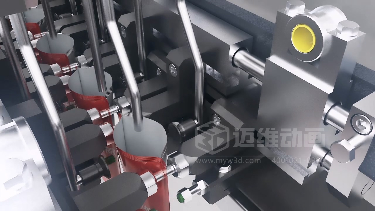 豆干包裝自動化生產(chǎn)線三維動畫展示(圖6) 豆干包裝自動化生產(chǎn)線三維動畫展示(圖6)