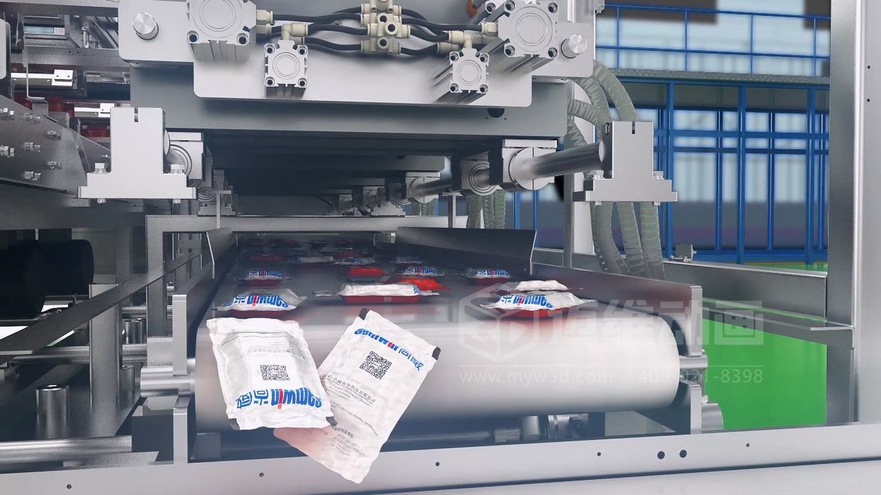 豆干包裝自動化生產(chǎn)線三維動畫展示(圖12) 豆干包裝自動化生產(chǎn)線三維動畫展示(圖12)