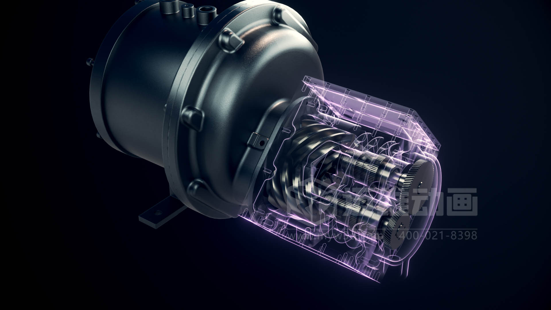 壓縮機(jī)工作原理講不清、方案展示不直觀？下一次行業(yè)展會，請帶上這份 “會動” 的工業(yè)三維動畫行業(yè)解決方案(圖5)