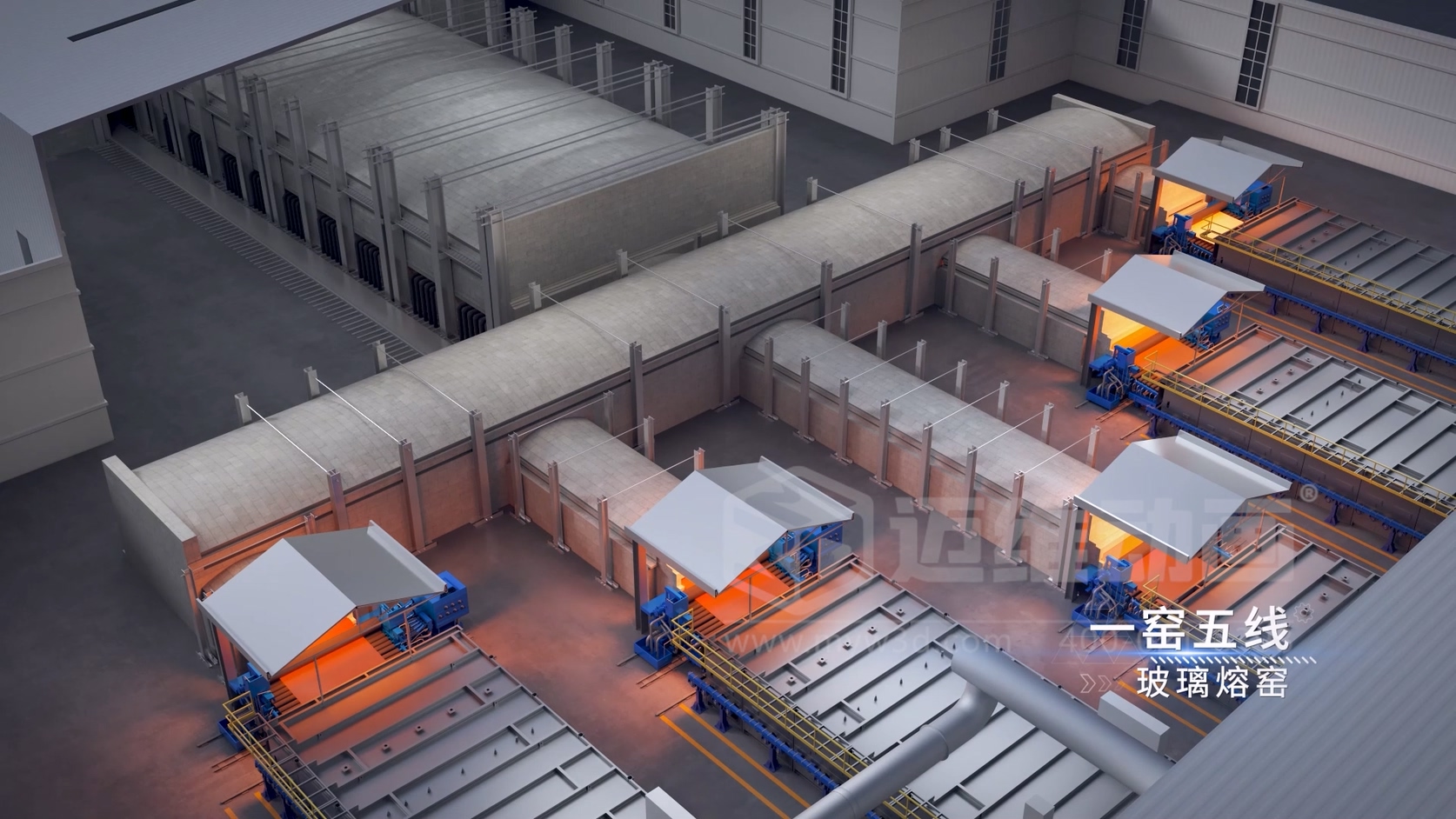 光伏玻璃生產(chǎn)線動(dòng)畫(huà)：把1600℃的核心工藝，“燒”給客戶(hù)看(圖2)